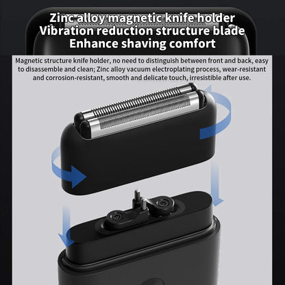 NEW MIJIA Electric Shaver Reciprocating Dual Cutter Blade Waterproof Mini Portable Rechargeable Magnetic Knife Holder Razor