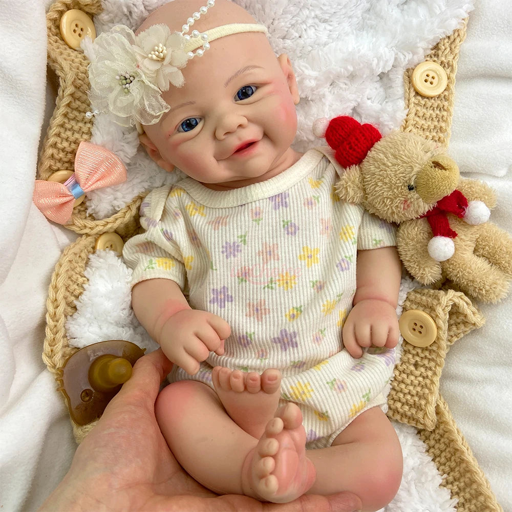 Full Body Silicone Reborn Baby Weighted Realistic Newborn Girl/Boy Hand Painted Art Doll Anatomically Correct Washable Baby Gift