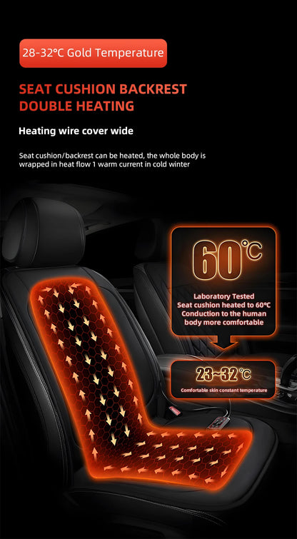 Yannice 12V Winter Heating Car Seat Cushion Fast Heated Household Cushion Keep Warm Car Seat Cover Universal Heated Seat Cushion