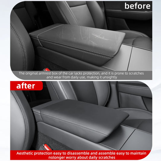 For Tesla Model Y Juniper Model 3 Highland  Armrest Box Protect Cover Soft Case Center Console Anti-Scratch 2026 Car Accessories