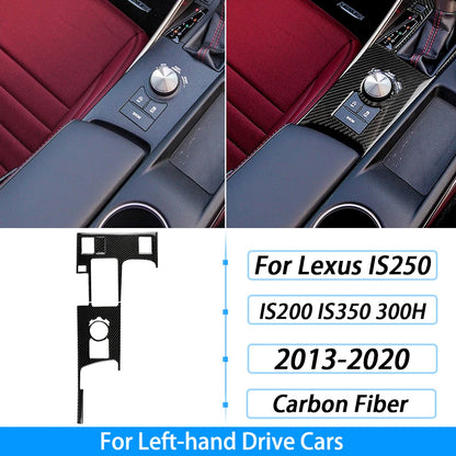For Lexus IS250 IS350 300H 2013-2019 Carbon Fiber Gear Shift Air Outlet CD AC Window Lift Set Car Interior Accessories Sticker