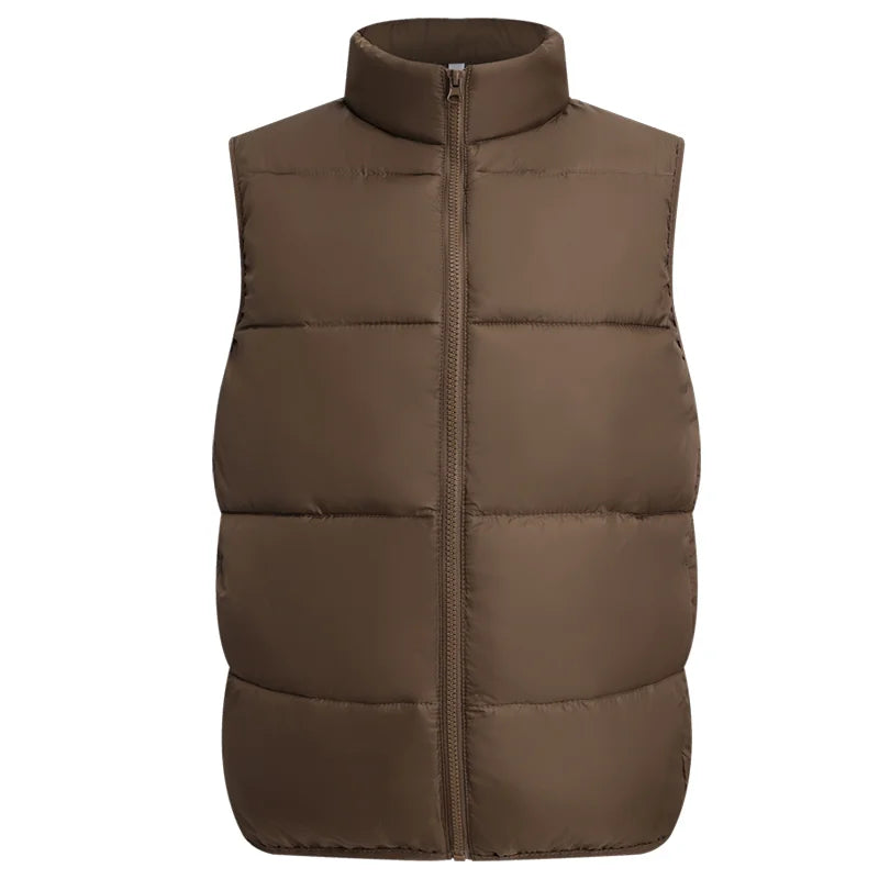 Winter Velvet Warm Down Vest Custom Design Fashionable Solid Color Down Vest Printing Logo Team Vest Print Personalized Brand