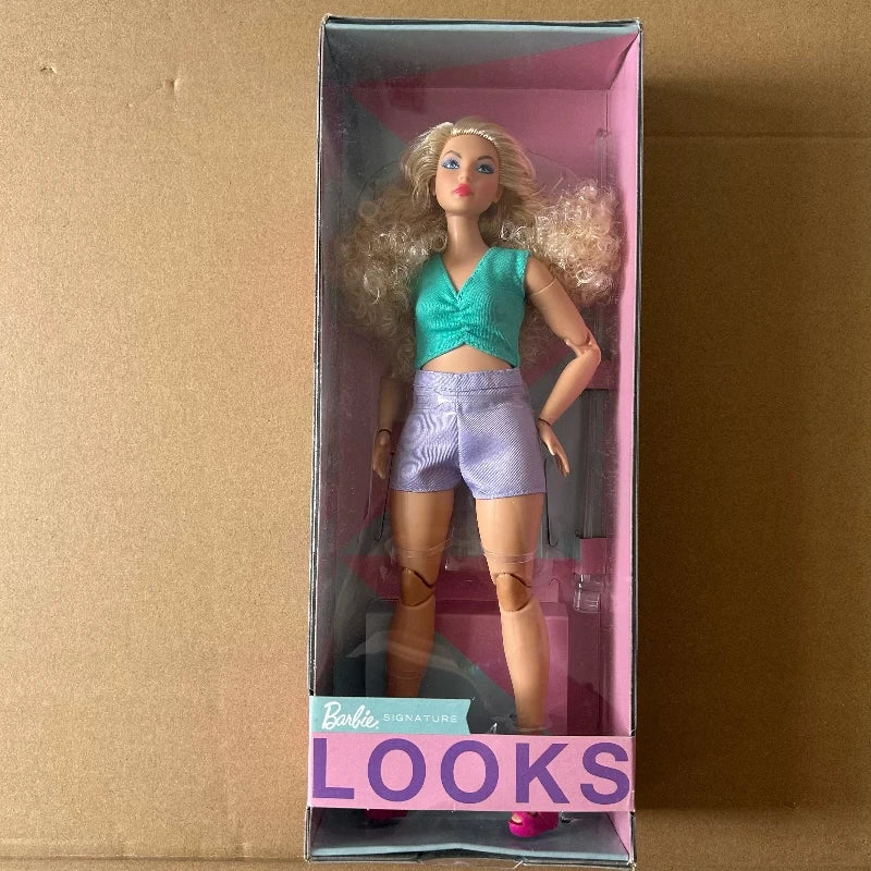 Barbie Fashion Collection Doll Multi-Joint Movable Curly Hair Look Gift for Girls Collectible Toy