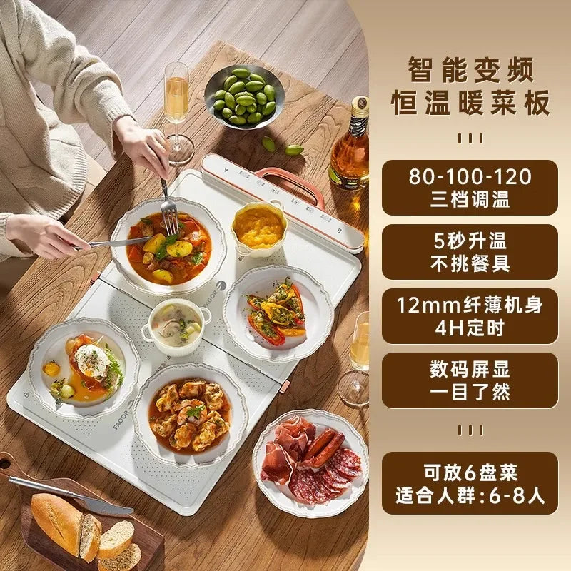 220V Foldable Warm Dishes Board Large Capacity Hot Plate Home Insulation Board Kitchen Appliance Electric Beverage Warmer кружка
