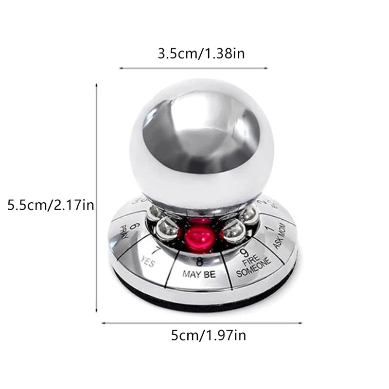 Fate Prophecy Lucky Decision Ball Metal Desktop Fidget Toy Finger Rotator Stress Relief Home Office Decor Gift for Adults