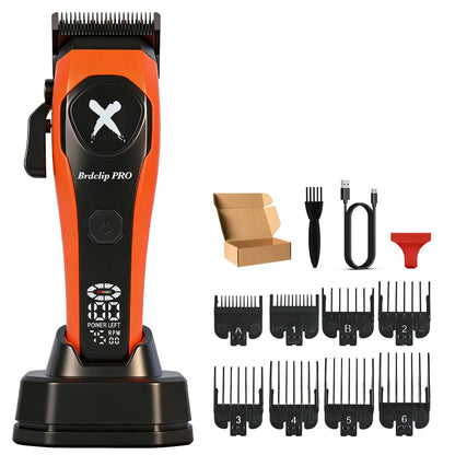 BRDCLIP Professional 7500RPM Barber Hair Clipper Set DLC Blade Base Charger 2-Speed Hair Trimmer Salon Use for Men Shaver