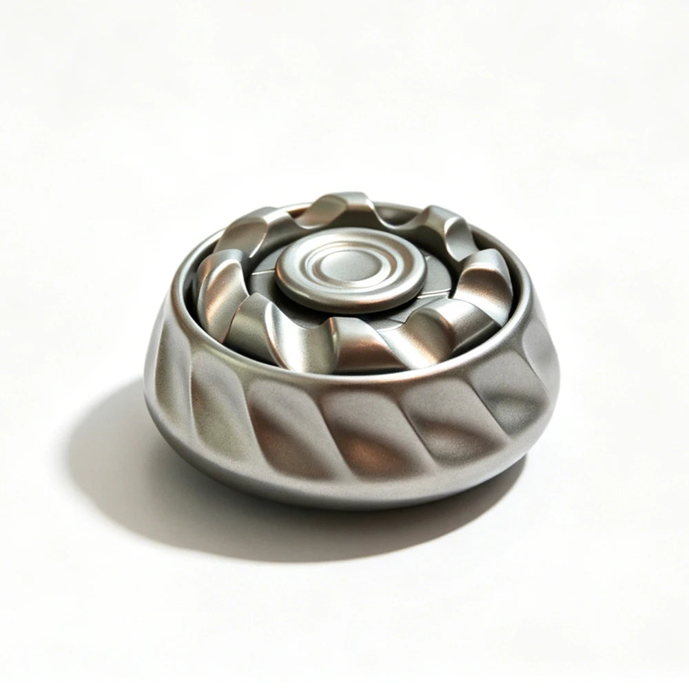 Ryan EDC THE WAVE PRO Stainless Steel Wind Chime Coded Linked Ratchet Spinning Top Fidget Hand Spinner