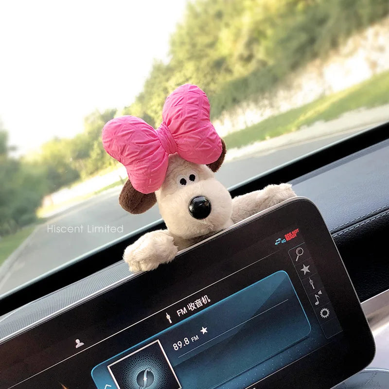 Cute Puppy Rearview Mirror Ornament, Lying Doll, Car Decoration, Central Control Screen Car Doll, Interior Accessories for Women