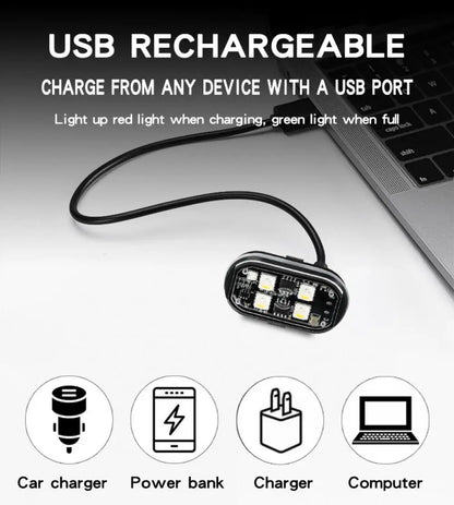 Rechargeable Wireless Light Aircraft Airplane Helicopter Warning Lights RGB Led Motorcycle Strobe lights LED Flash Light