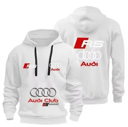 Audi Club Soft Shell Hoodie New Men's Audi RS Racing Team Long-sleeved Hoodie Size S-4XL for Car Enthusiasts