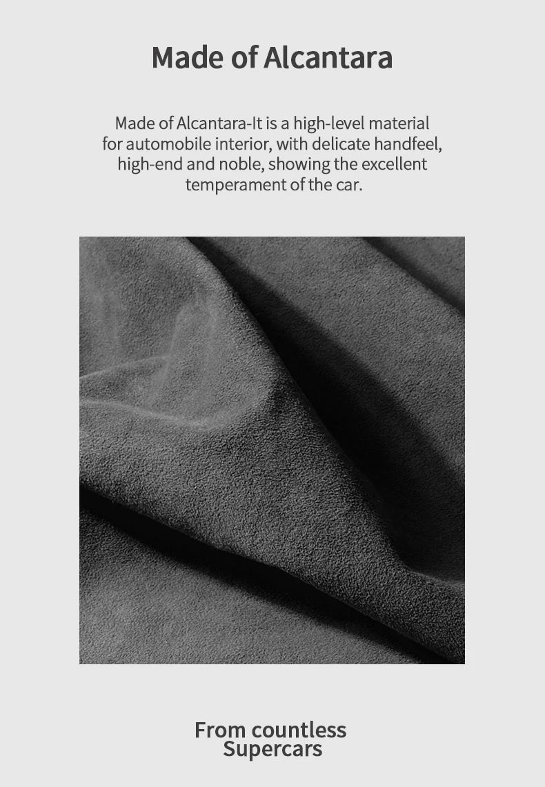 For BMW 5 Series G30 G38 Car Door Inner Handle Decorative Trim Frame Sticker Premium Interior Accessories Made of Alcantara