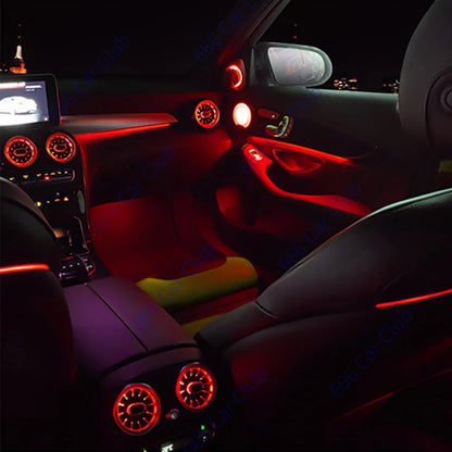 256 Colour LED Vents For Mercedes Benz C Class W205 W447 W213 W156 W117 W176 Bluetooth APP Control Car Nozzle Turbine Air Outlet