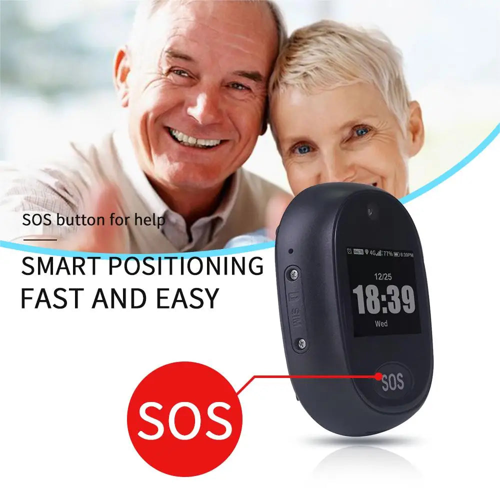 2026 for Elderly 4G GPS Tracking Watch V45 SOS Tracker Device Touch Waterproof IP67 HD Camera Call Health Management Locator