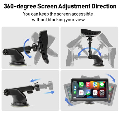 7" / 9" Portable Wireless Carplay Android Auto Car Radio Multimedia Player IPS Touch Screen AUX USB Bluetooth Mirror Link AHD