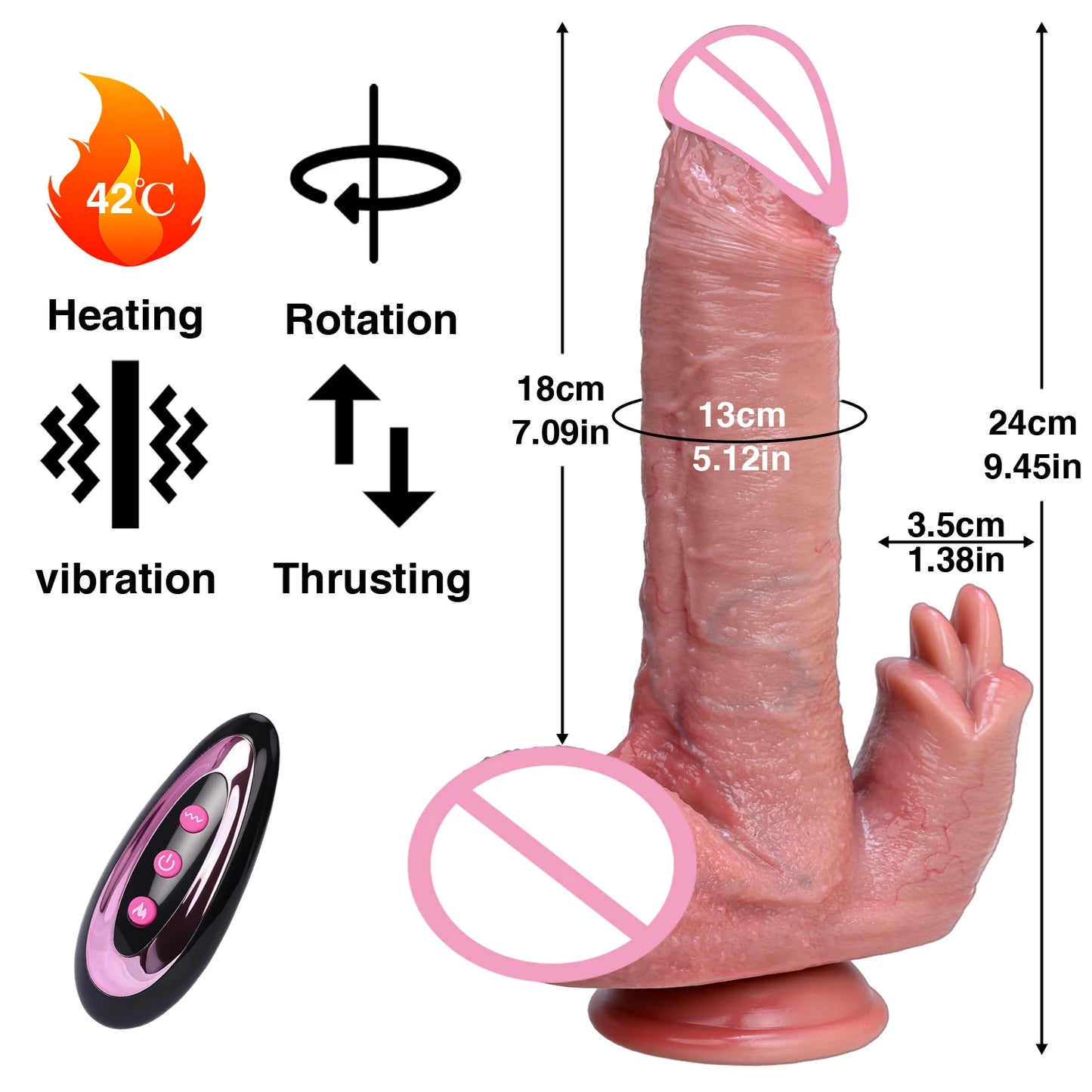Big Dick Penis Realistic Dildo Telescopic Vibrator Female Masturbator Anal plug for Women Thrusting Adult Sex Toys male Sex shop