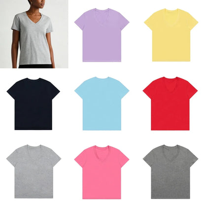 V-neck women's t-shirts and polos old money Women's clothing shirt Embroidery Classic Casual Basic Short Sleeve Polo women