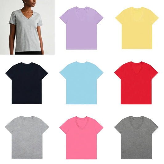 V-neck women's t-shirts and polos old money Women's clothing shirt Embroidery Classic Casual Basic Short Sleeve Polo women