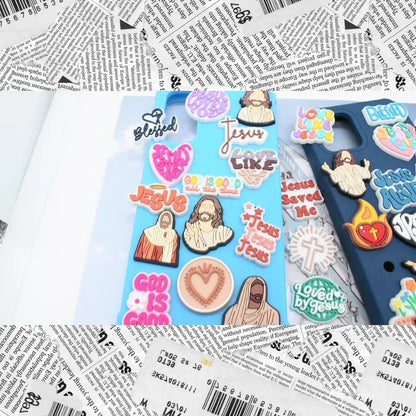 10-93PCS  God Jesu Shoes Charms DIY PVC Shoe Bag Accessories For religious belief Pendant Decoration Adult Kids  Gifts