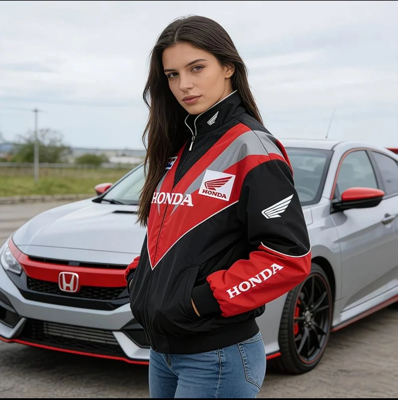 Honda New Stylish Jacket F1 Racing Suit Jacket Motorcycle Riding Jacket Vintage Biker Style Coat
