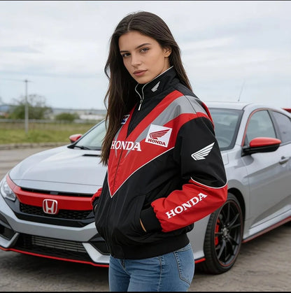 Honda New Stylish Jacket F1 Racing Suit Jacket Motorcycle Riding Jacket Vintage Biker Style Coat