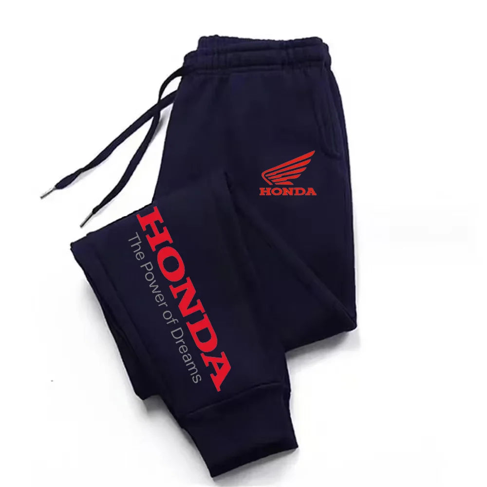 New Honda autumn and winter casual fashion cotton jogging pants, running fitness pants, winter pants, men's winter pants