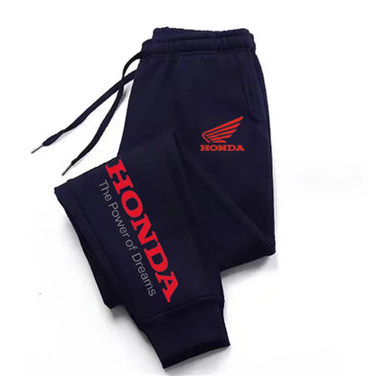 New Honda autumn and winter casual fashion cotton jogging pants, running fitness pants, winter pants, men's winter pants