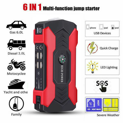 99800mAh Car Jump Starter 3000A Starting Device Portable Power Bank Battery Starter Launcher For Car Booster Articles