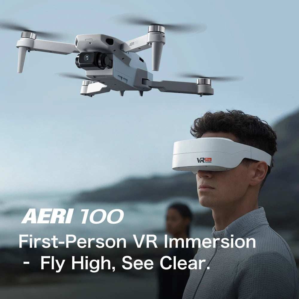 NEW Aeri100 VR Drone 1:1 Scale Aerodynamic Design 8K 1080P HD Camera Remote Control Brushless 360° Obstacle Avoidance Flying Toy