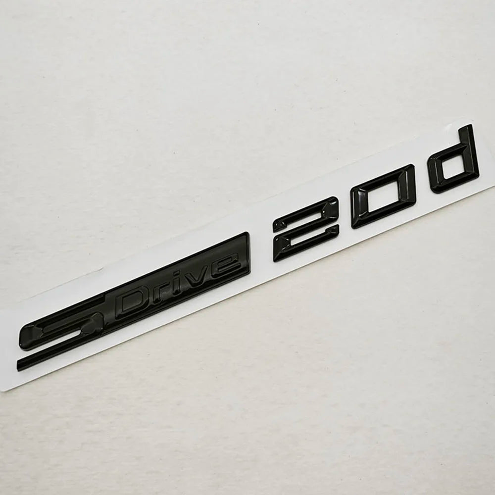 3D ABS Car Styling Logo sDrive 20i 20d Emblem Badge Sticker For BMW X1 X2 X3 Z4 Trunk Fender Decal Gloss Black Silver Accessorie