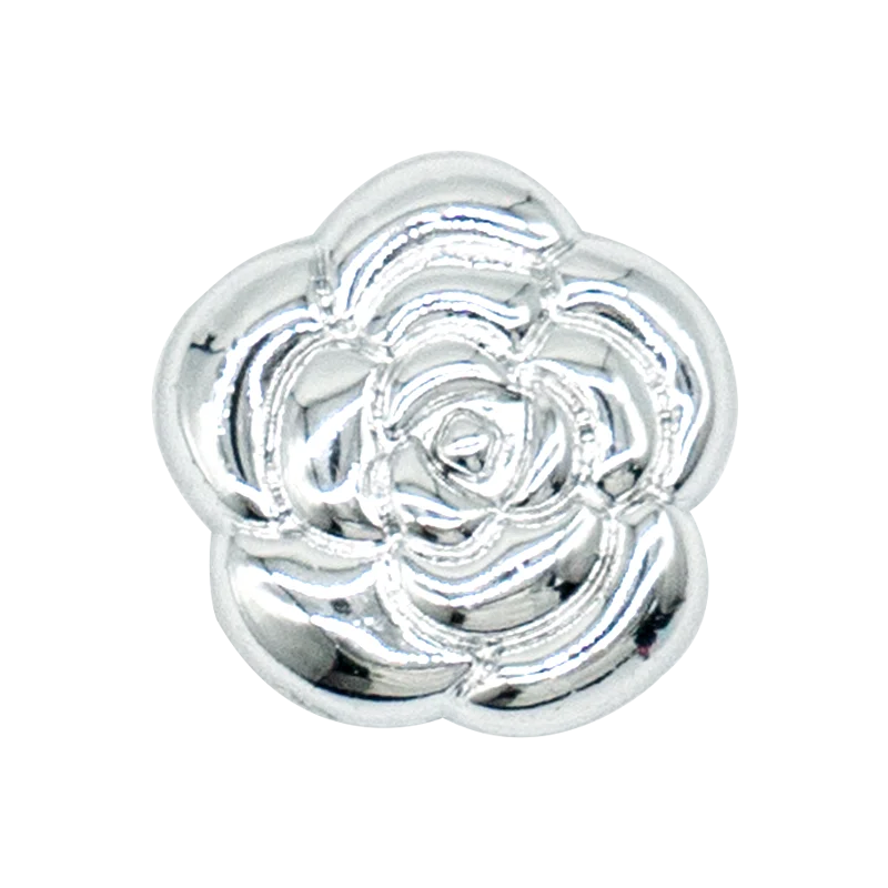 1/20pcs Silvery Metal Clog Charms Bling Luxury Style Crown Heart Fashion Women Men Shoe Charms Jean Set Metal Shoe Accessories