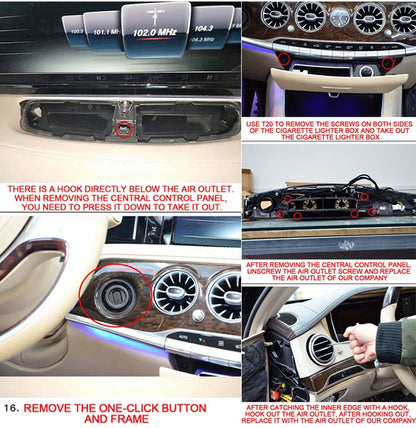 For Mercedes Benz W205 C-Class GLC X253 W213 E-Class W222 S-Class W117/W156/W176 CLA GLA Turbine Nozzle Air Vents Ambient Light