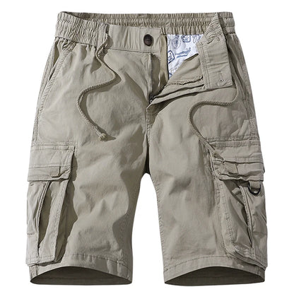 New Summer Men Cotton Cargo Shorts Men Fashion Bermuda Beach Jogger Shorts Men Casual Elastic waist Shorts Male Dropshipping