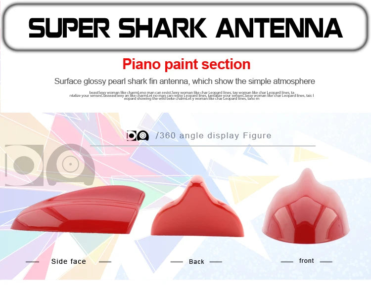 Universal Super Shark Fin Antenna Special Car Radio Aerials Piano Paint Stronger Signal For Ford Kuga Flex Territory Ecosport