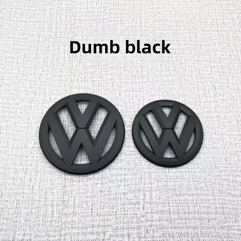 2Pcs Car Front Grill/Rear Emblem Lid Covers Logo Sticker For Volkswagen VW GOLF 5 6 7 8 MK5 MK6 MK7 MK8 POLO Scirocco sportvan