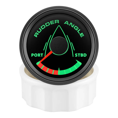 52MM Rudder Angle Indicator with 8 colors backlight Waterproof Rudder Position Gauge with Sensor 0-190ohm for Boat Yacht Marine