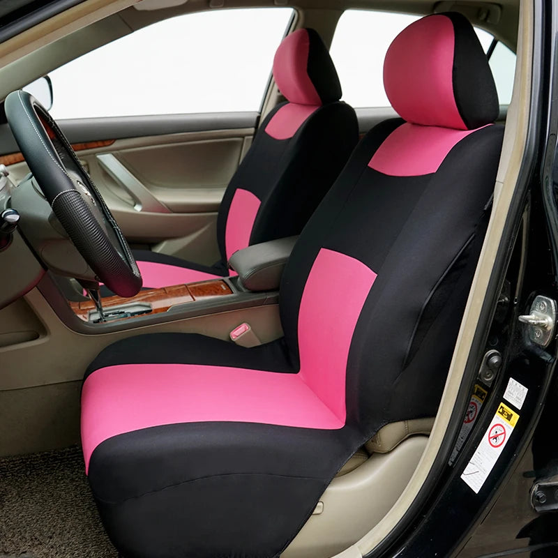 Universal Car Seat Covers Set With Steering Wheel Covers 2 Shoulder Protection Rear Seat Can Split Car Accessories Interior
