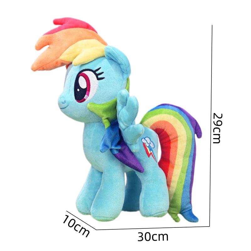 Original My Little Pony Plush Toys Applejack Rainbow Dash Twilight Sparkle Pinkie Pie Rarity Fluttershy Stuffed Doll Kid Gift