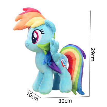 Original My Little Pony Plush Toys Applejack Rainbow Dash Twilight Sparkle Pinkie Pie Rarity Fluttershy Stuffed Doll Kid Gift