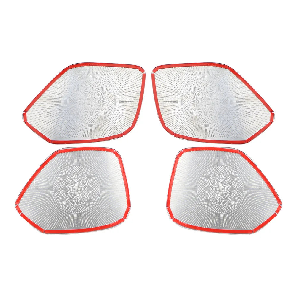 Interior Four Door Speaker Sound Horn Frame Protector Cover Trim for Peugeot 2008 2020 2021 2022 2023 2024 Car Accessories