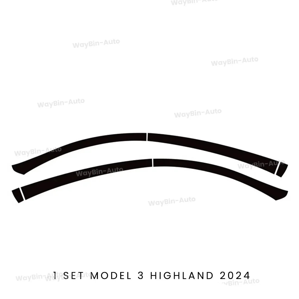 Hidden Roof Vinyl Wrap For Tesla Model 3 Highland 2024 Strip Film Trim Cover Black Y Juniper Floating Roof Sticker Accessories