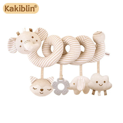 Car Seat Infant Baby Spiral Activity Hanging Toys Stroller Bar Crib Bassinet Mobile with Mirror BB Squeaker and Rattles Gift New