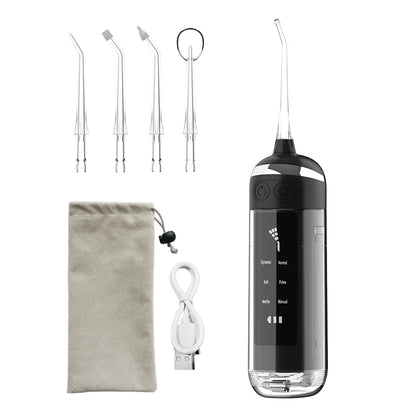Mini portable oral irrigator, 6 cleaning modes, equipped with a portable bag, suitable for home travel, easy and portable