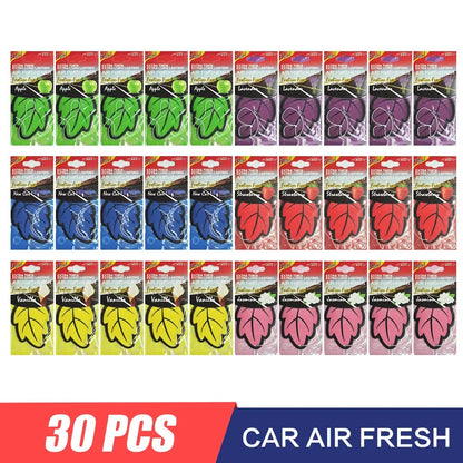1/6/30PCS Car Air Freshener Natural scented tea paper Auto Hanging Vanilla perfume fragrance Leaf Shape car accessories interior
