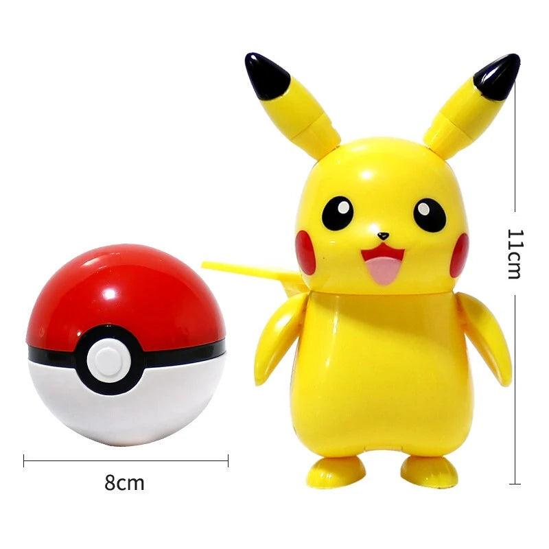 Pokemon Pokeball Figure Pikachu Dragonite Lapras Psyduck Mewtwo Gyarados Solgaleo Lunala Eevee Poke Ball Toy Kids Birthday Gift