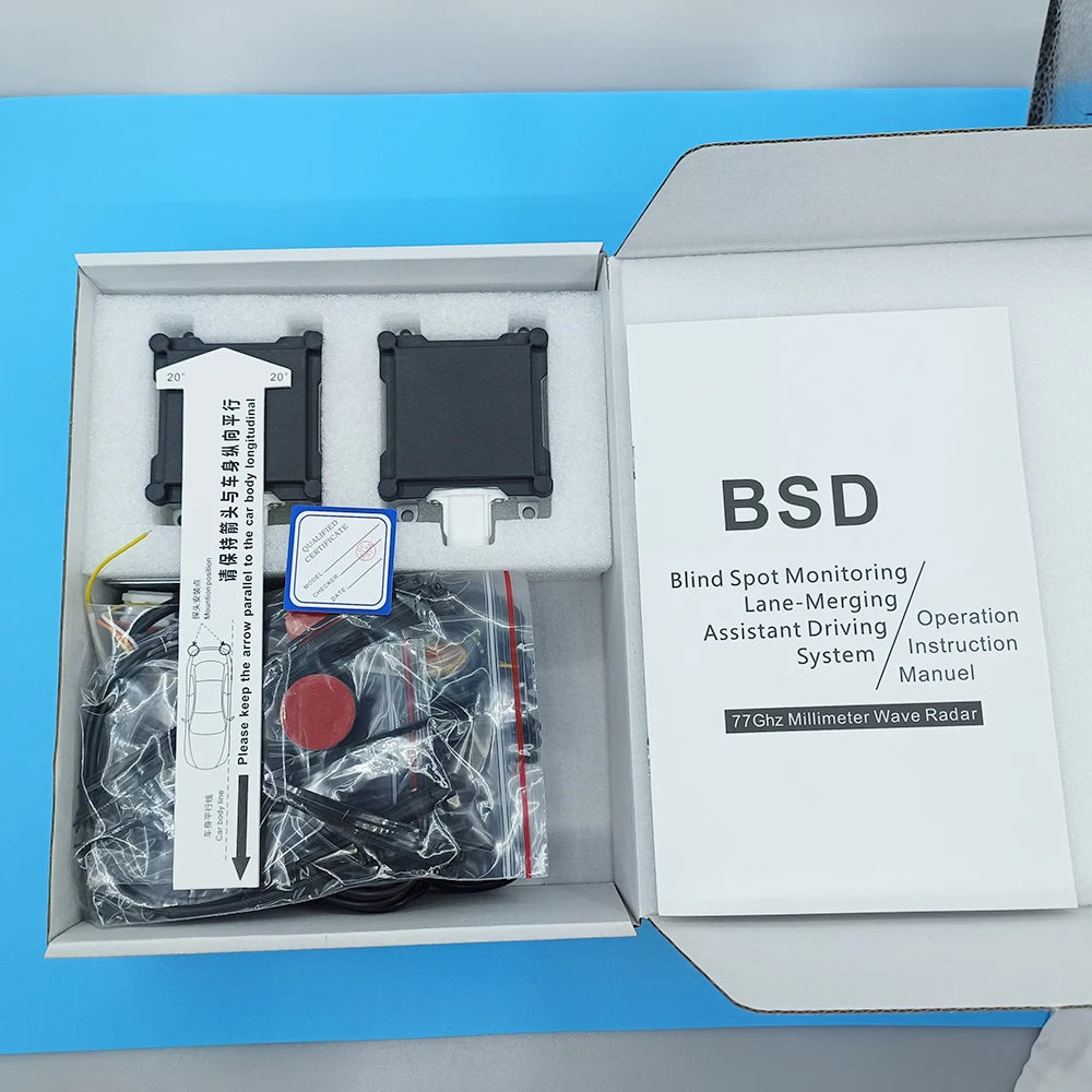 77GHz Millimeter Wave Radar Assist BSD Alarm System Car Blind Spot Lane Change Parallel Assist System Parking Sensor DOW AOA LCA