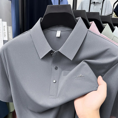 2026High-end Summer New Quick-dry Polo Shirt Men's Short-sleeved T-shirt Casual Business Collar Men's Top Shirt