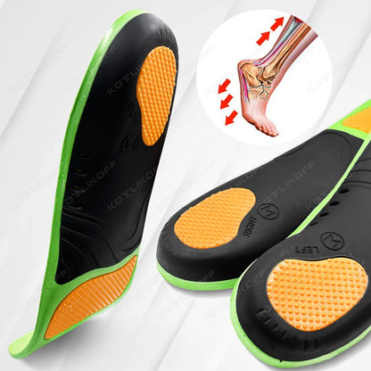 KOTLIKOFF Comfort Flat Feet Orthotic Arch Support Insoles for Men/Women Elasticity Cushioning For Running Shoes Insert Care