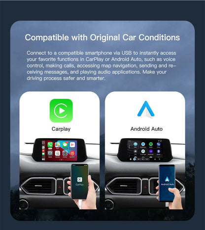 Wired or Wireless carplay Android auto type-c Adapter For Retrofit Mazda 2 3 6 CX3 CX5 CX8 CX9 MX5 USB HUB unit TK78669U0C Kit