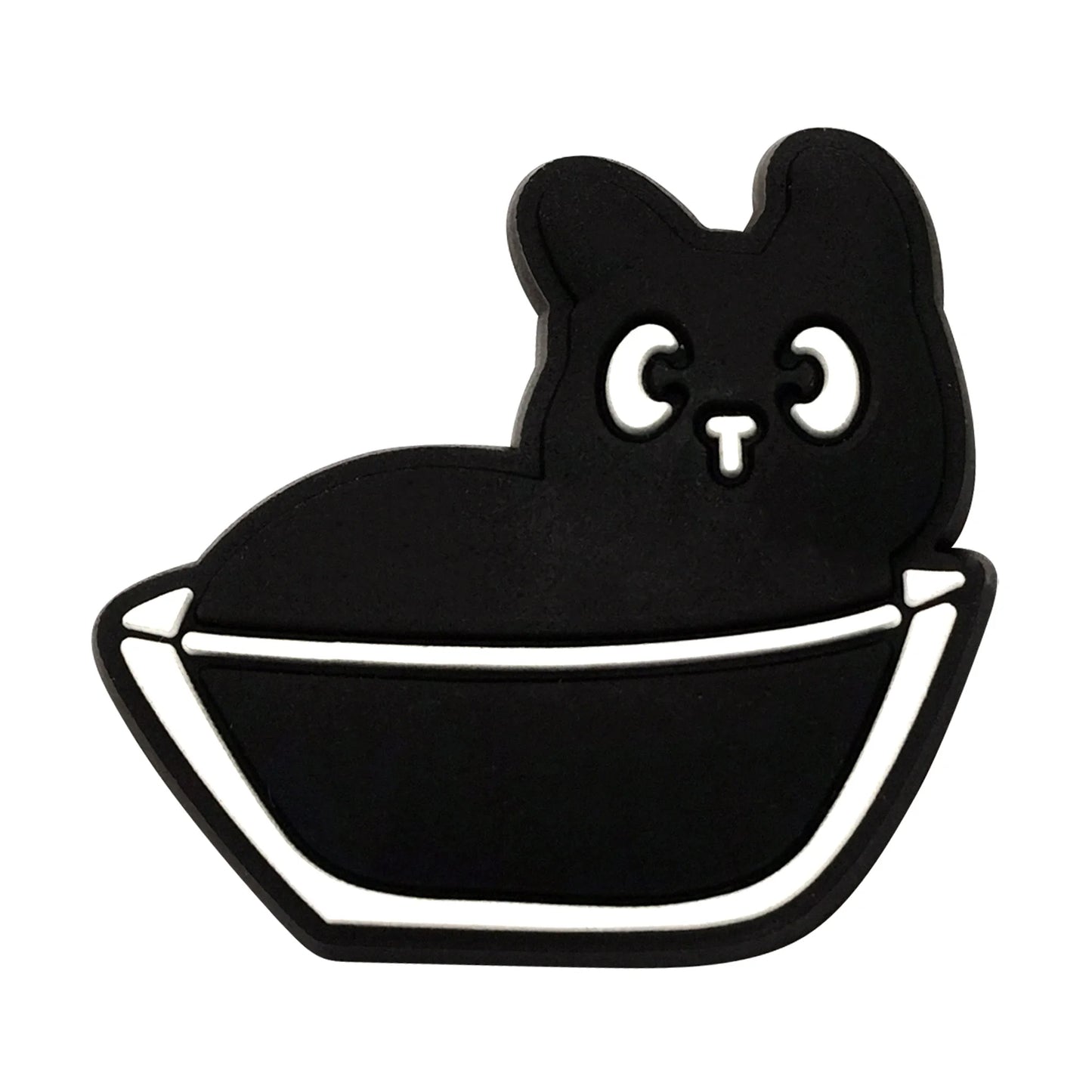 New 1-13pcs Cute Animal Black Cat PVC Garden Shoe Charms Sandal Buckle Boys Girls Cartoon Hole Slipper Accessories DIY Backpack