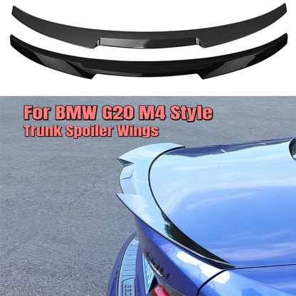 For BMW G20 M4 Style Rear Trunk Tail Wing 3 Series 320i 320d 330i 330d M340i Rear Trunk Spoiler Wings Bodykits Tuning 2019-2023